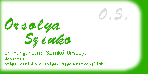 orsolya szinko business card